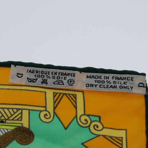 HERMES Carre 90 ASTRES et SOLEILS Scarf Silk Green Auth mr067 - Picture 16 of 16